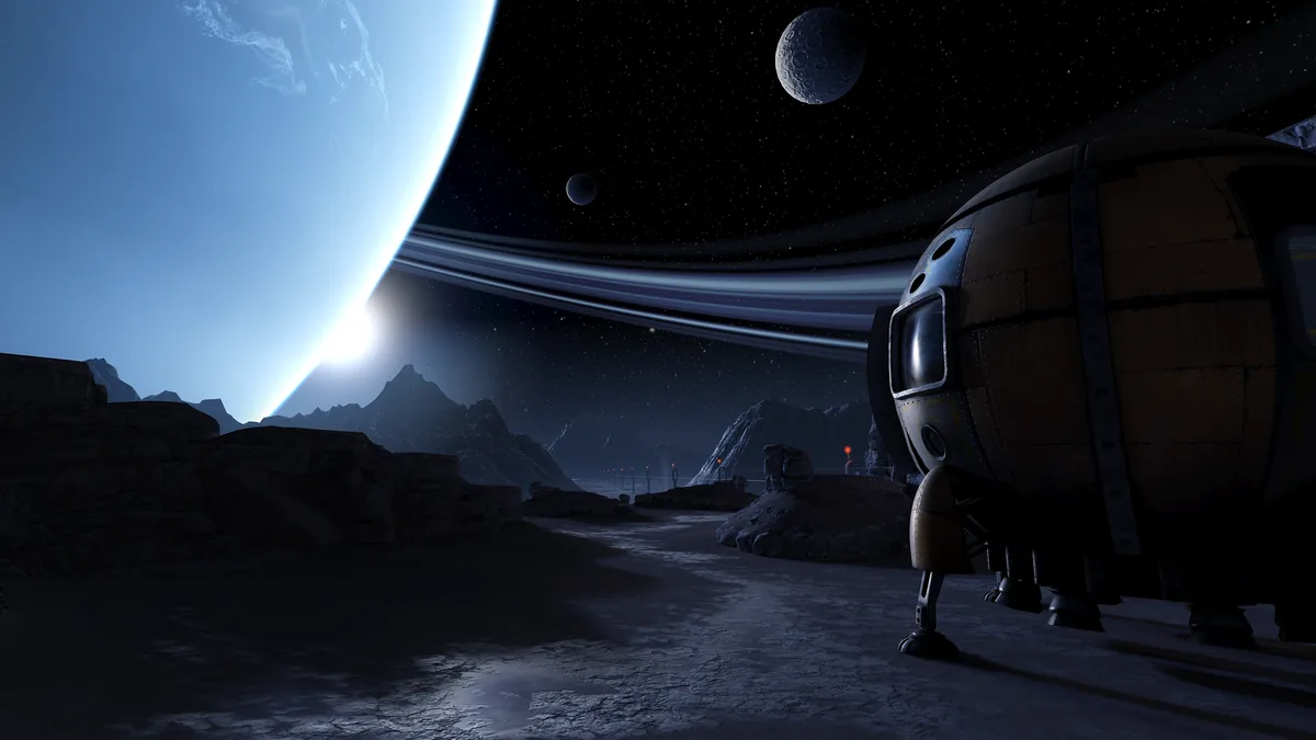 A lunar installation beneath Neptune