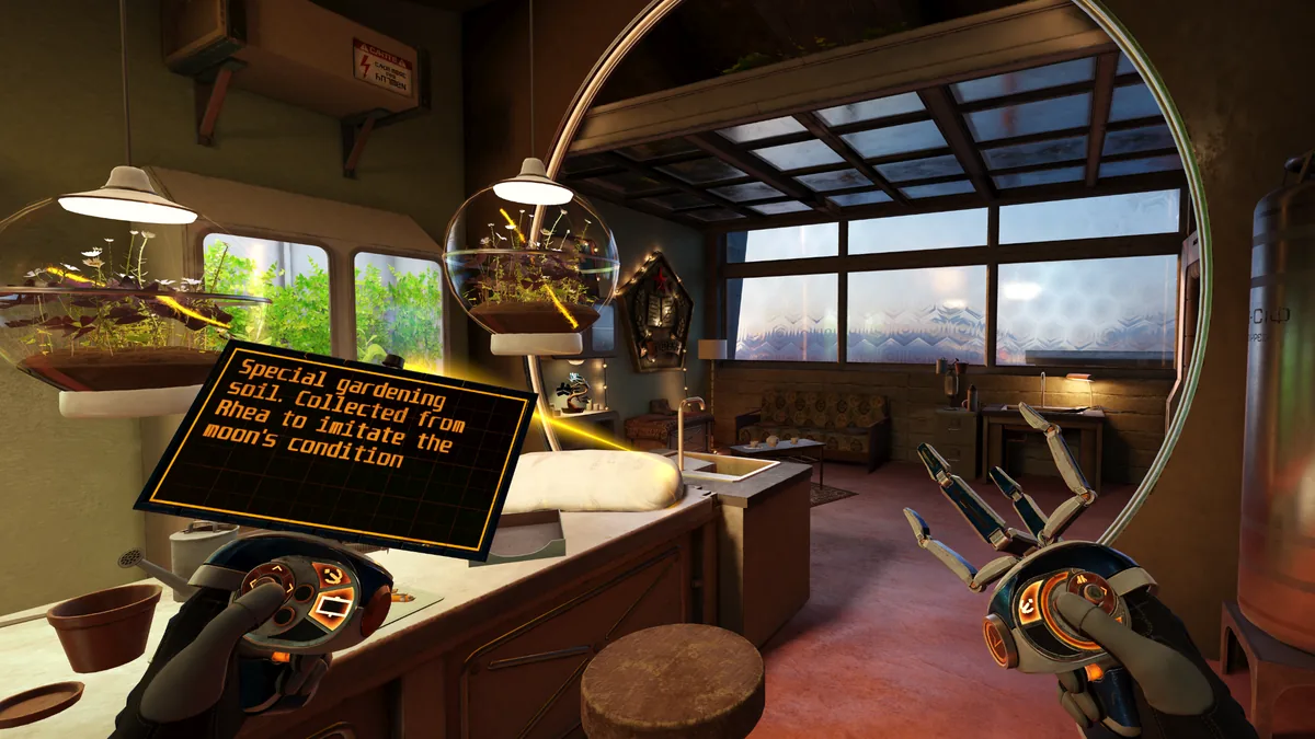 A sunlit botanical research room