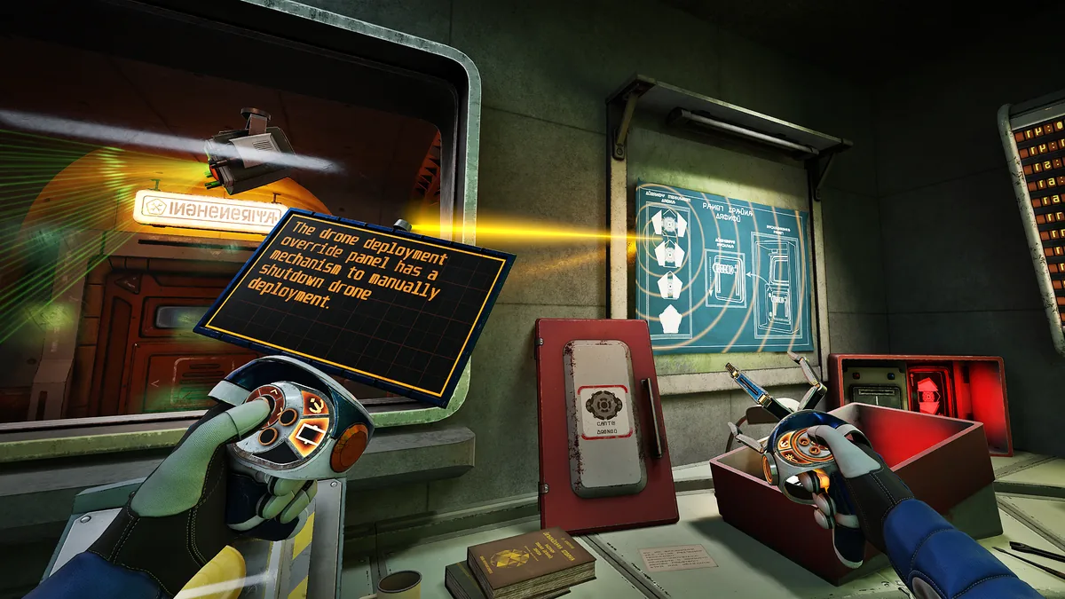 An optical puzzle inside a Volgravian facility