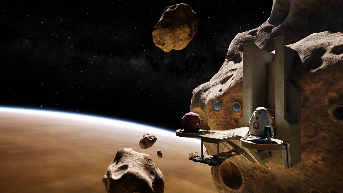 A Volgravian installation built into an asteroid